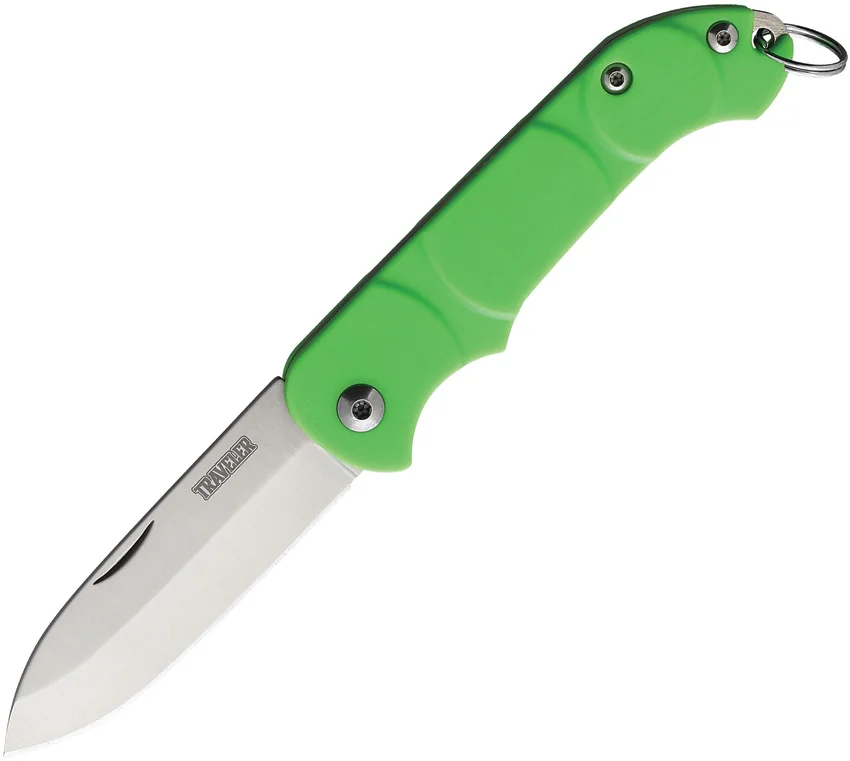 Ontario Knife Company Traveler Slip Joint Knife Green Polymer (2.25" Satin)