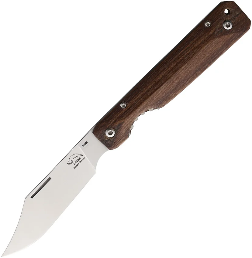 OTTER-Messer Rhino Linerlock Knife Plum Wood (3.75" Satin)
