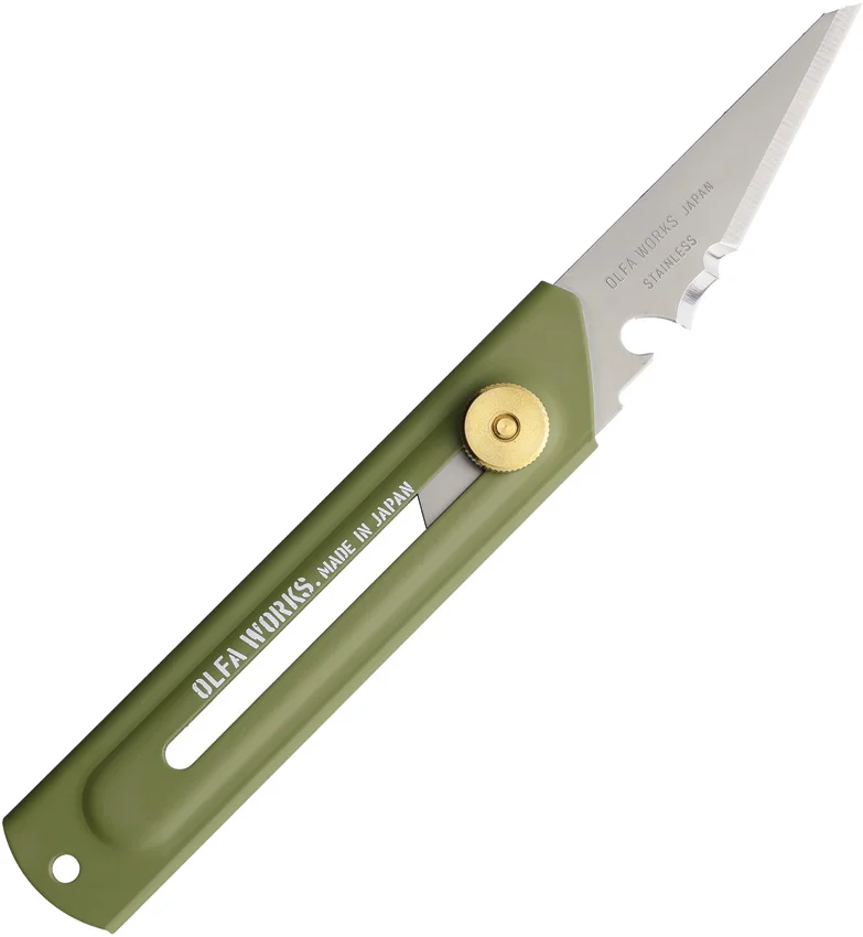 OLFA WORKS Utility Camp Knife OD