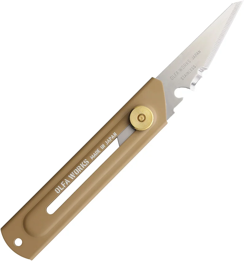 OLFA WORKS Utility Camp Knife Sand