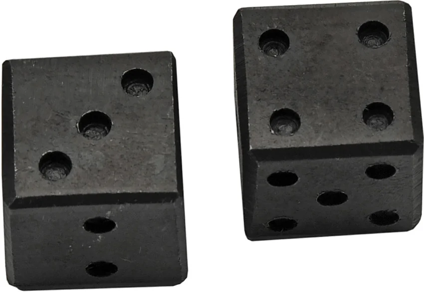 Pakistan 2Pc Forged Dice Set .75"" Oa
