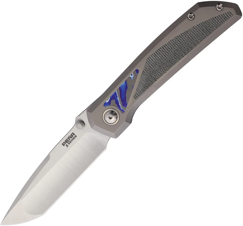 Pena Knives Mula Tanto Frame Lock Knife Ti + Black Micarta/Mokuti (3.25" Satin)