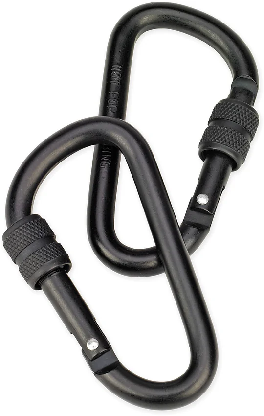 Camcon Small Locking Carabiner (2 Pack) Black 23000