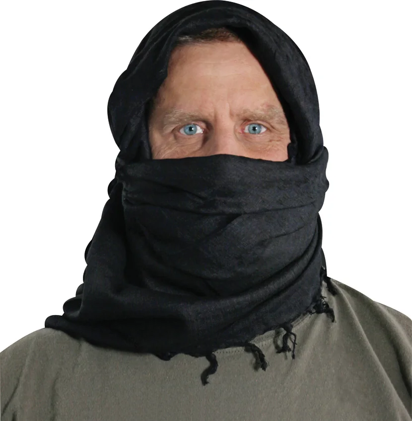 Camcon Shemagh Blackout Stealth Head Scarf (Black/Black) 61038
