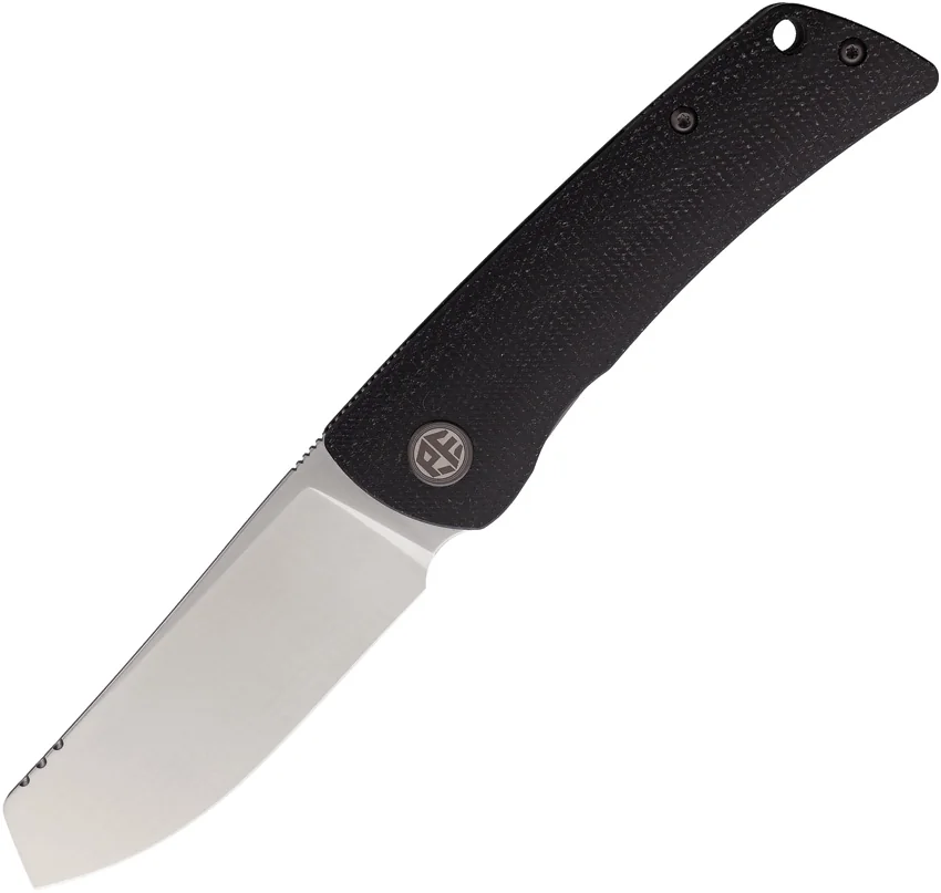 Petrified Fish Flavorist Liner Lock Knife Black Micarta (3.1" Satin K110) PFE05