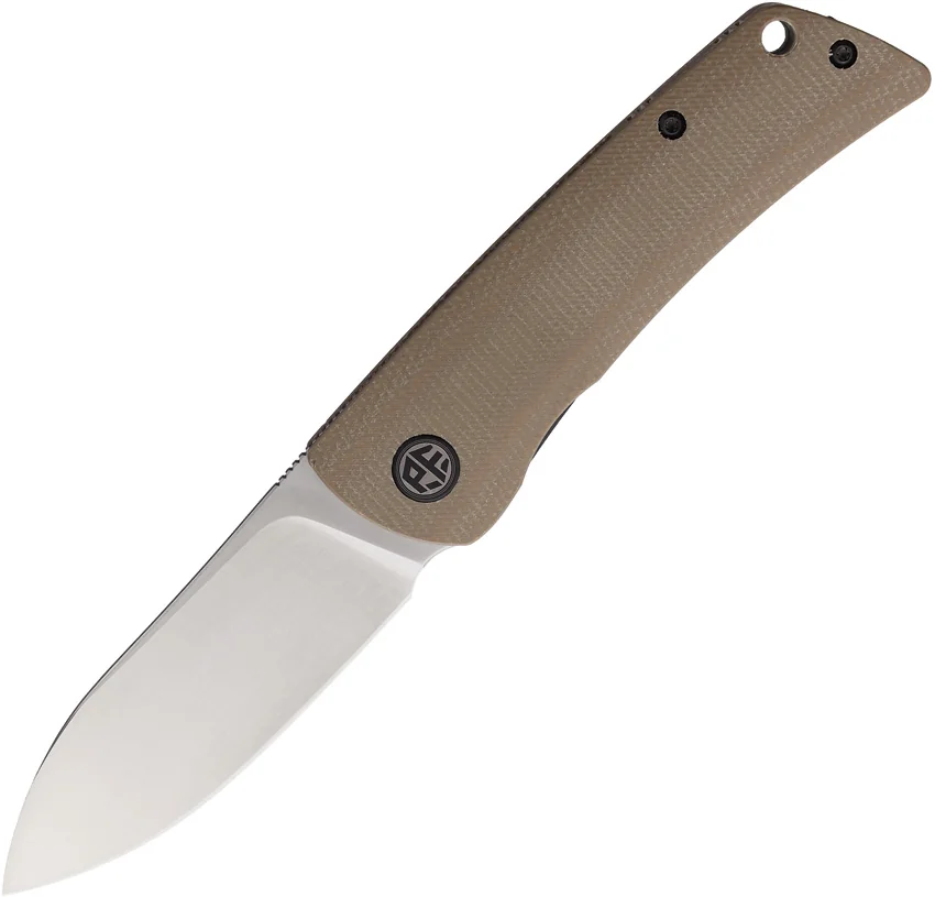 Petrified Fish Flavorist Drop Point Liner Lock Knife Khaki Micarta (3.1" Satin)