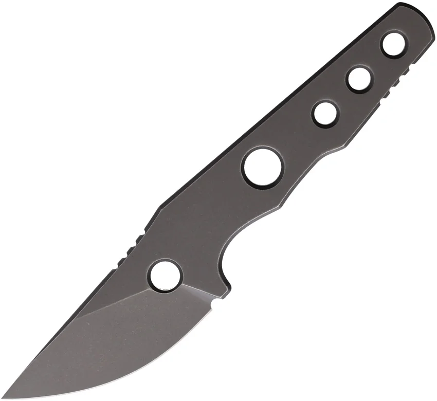 Petrified Fish Bison Fixed Blade Knife Gray Stonewashed (2.4" Gray Stonewash)