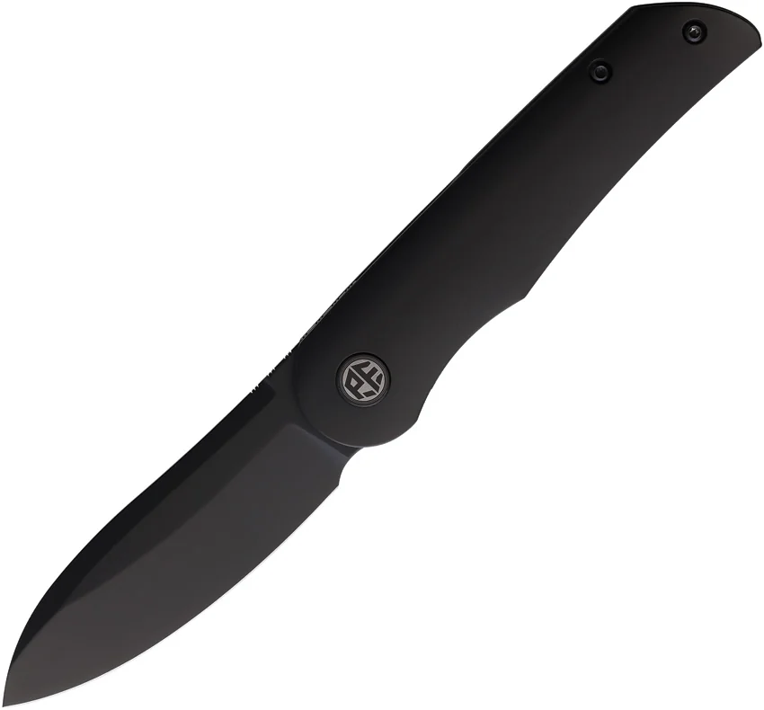 Petrified Fish El Camino Liner Lock Knife Black Al (3.5" Black SW) PFE16DADW