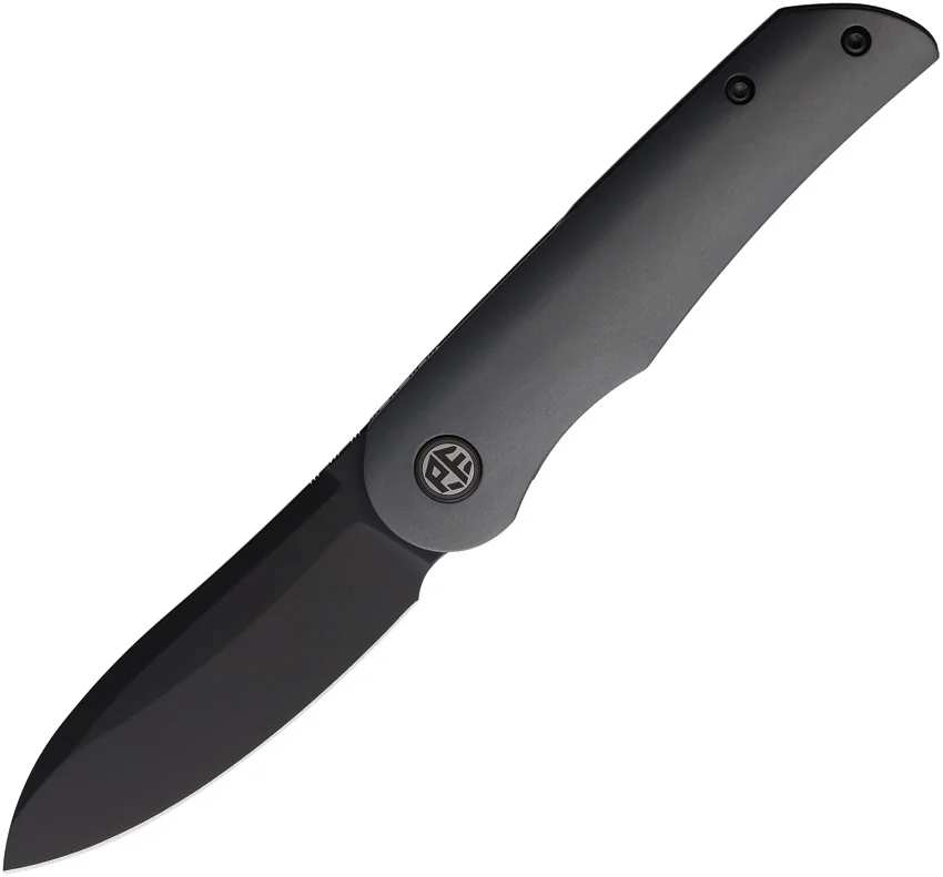 Petrified Fish El Camino Liner Lock Knife Gray Al (3.5" Black SW ) PFE16GAADW