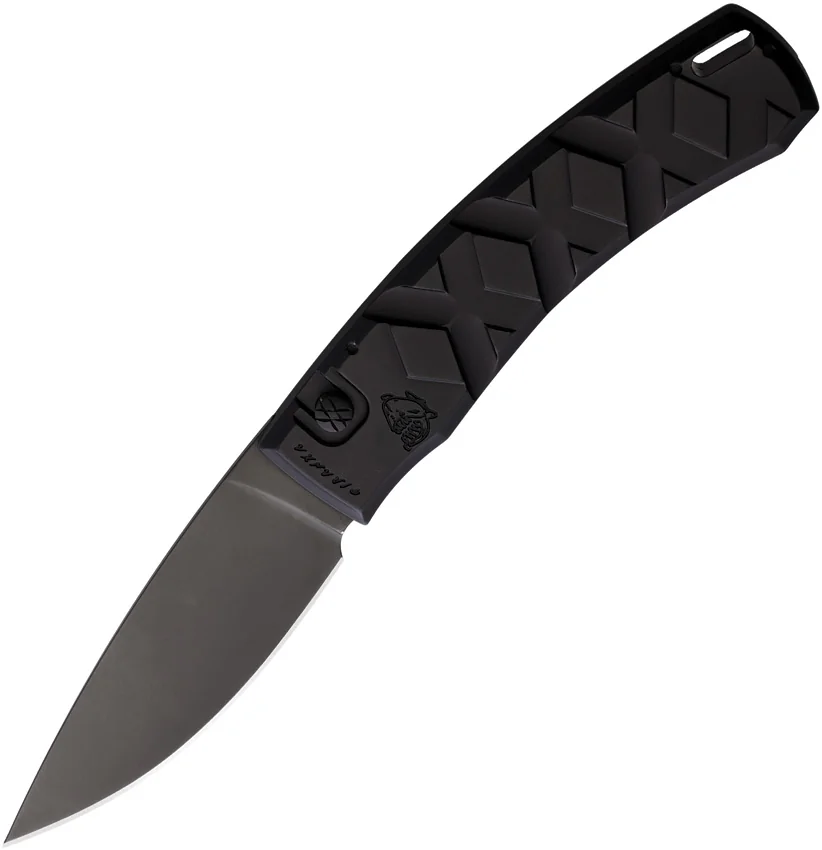 Piranha X Automatic Tactical Knife Black Aluminum (3.3" Black 154CM)