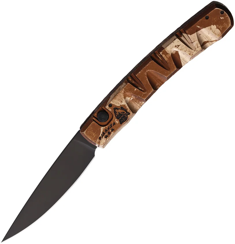Piranha Knives Auto Virus Button Lock Camo