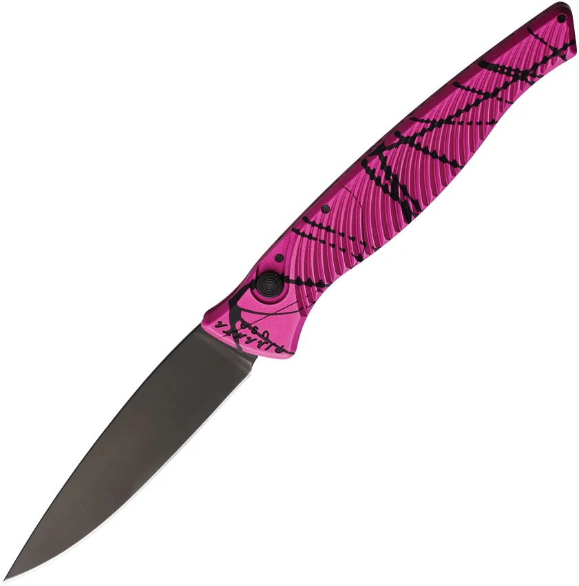 Piranha DNA Automatic Knife Pink Vein Tactical (3.25" Black)