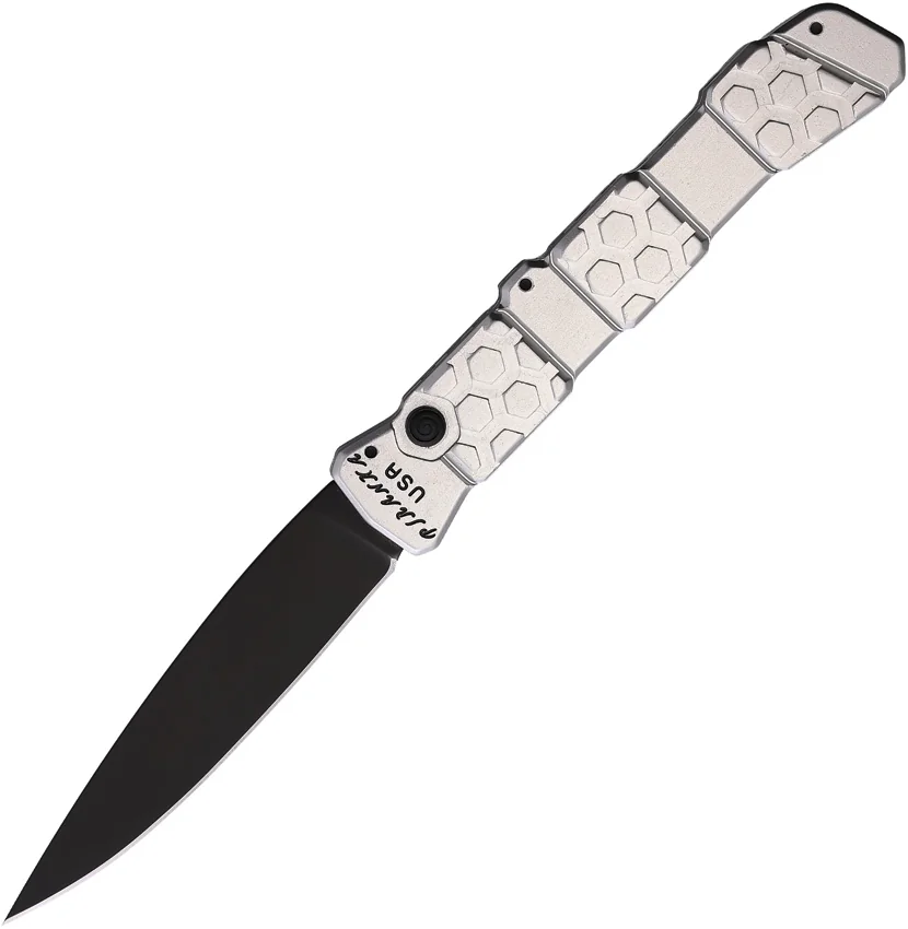 Piranha Knives Auto 21 Button Lock Silver