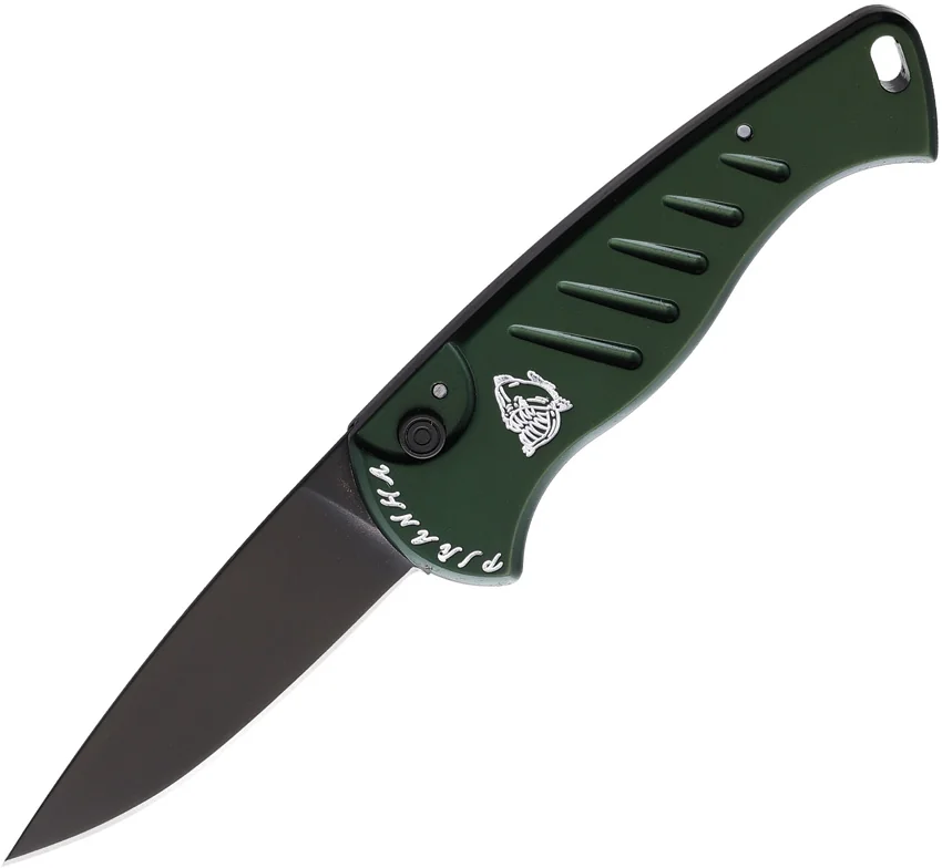 Piranha Fingerling Automatic Knife Green (2.5" Black)