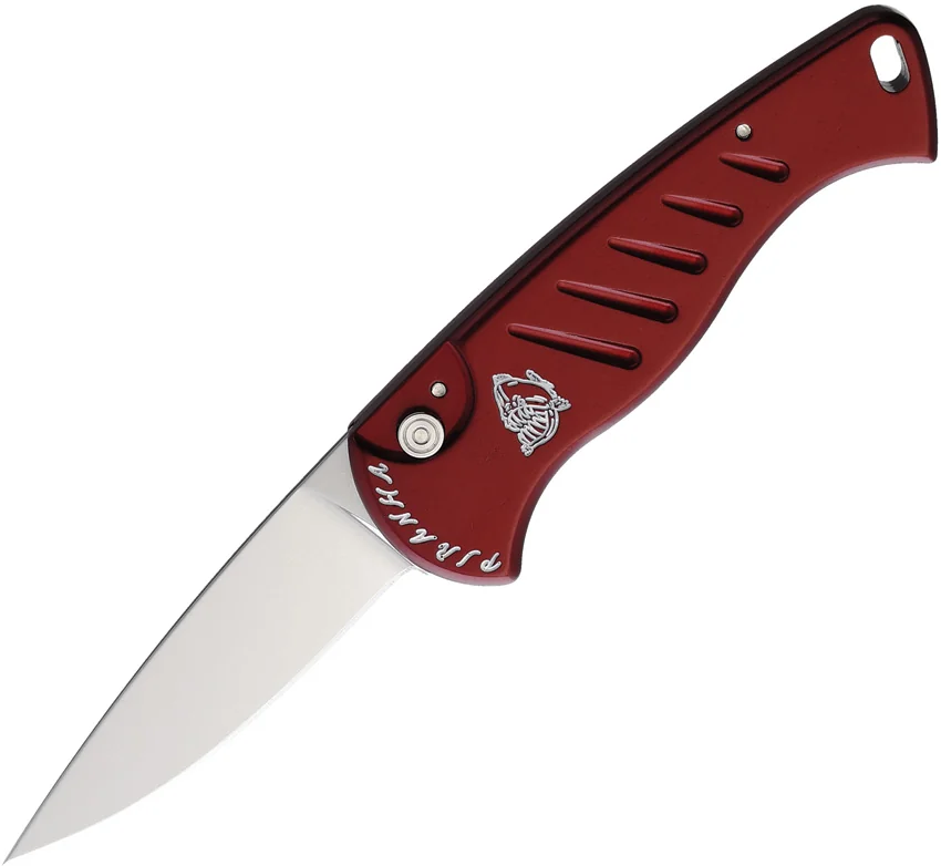 Piranha Fingerling Automatic Knife Red (2.5" Mirror)