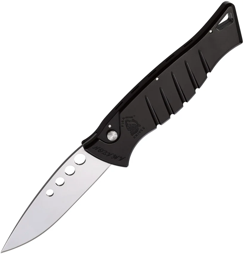 Piranha Knives Auto Amazon Button Lock Blk