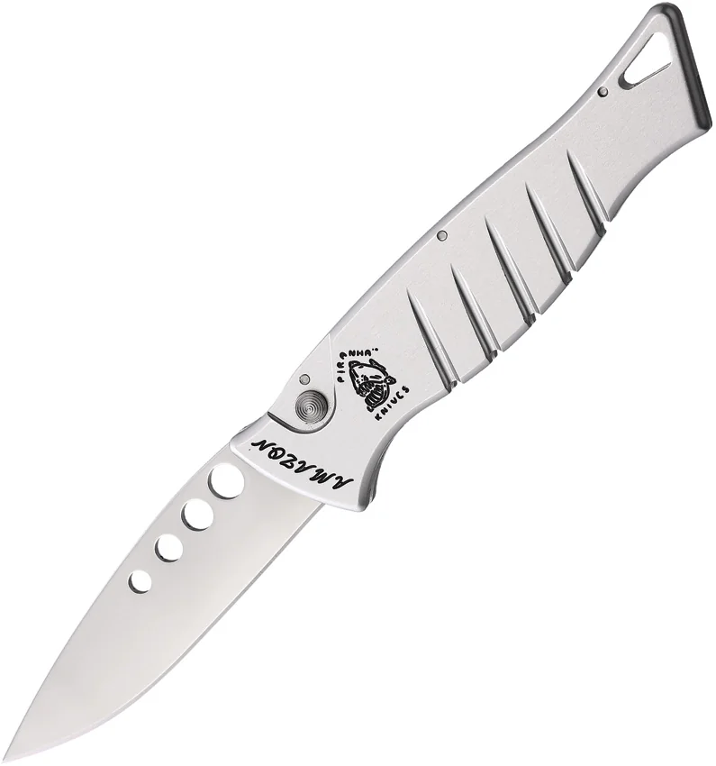 Piranha Knives Auto Amazon Button Lock Slv