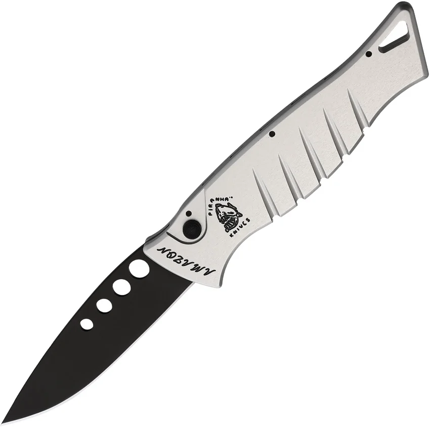 Piranha Knives Auto Amazon Button Lock Slv