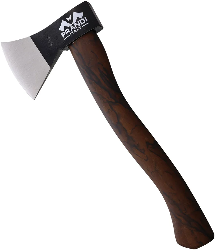 Prandi 14.25" German Style Throwing Hatchet Briar Wood Printed Hickory Handle