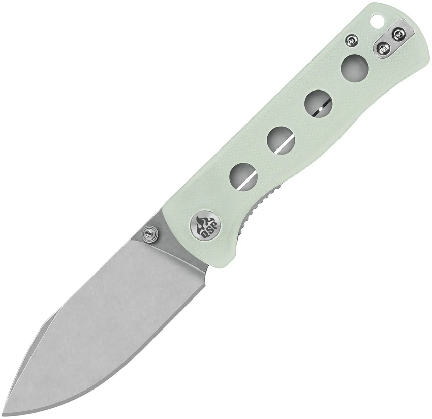 QSP Canary Folder Liner Lock Knife Jade G-10 (2.8" Stonewash 14C28N)