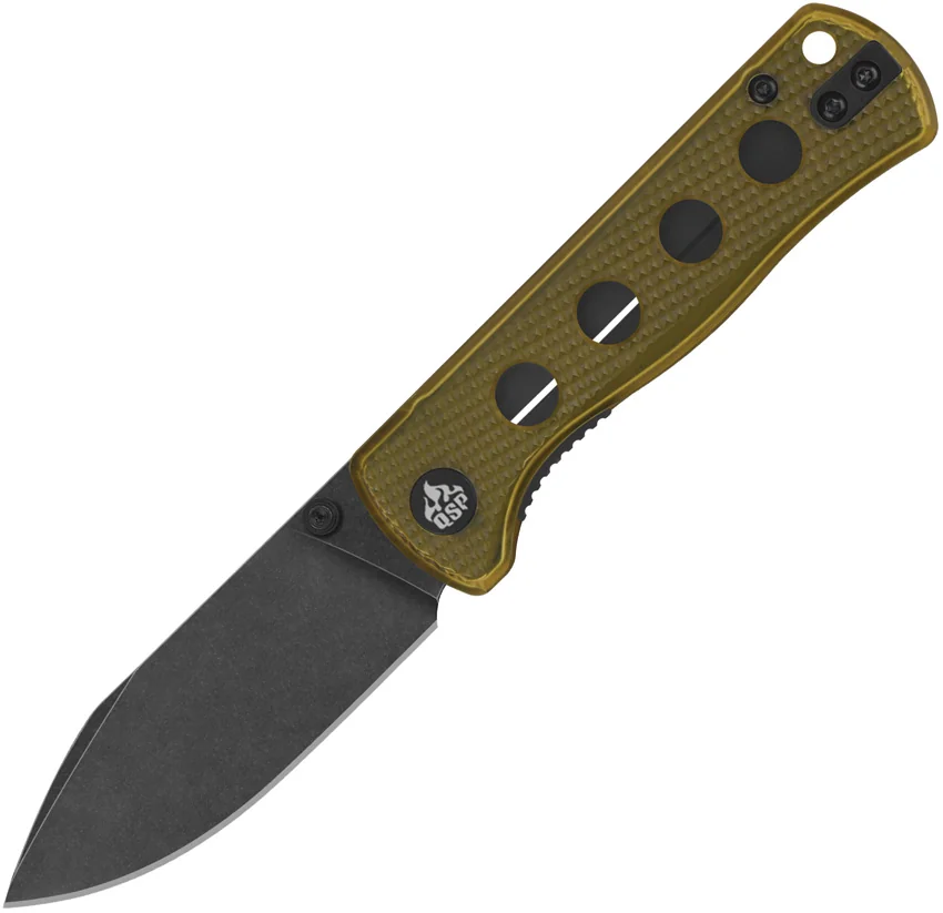 QSP Canary Folder Liner Lock Knife Yellow Ultem (2.8" Black Stonewash 14C28N)