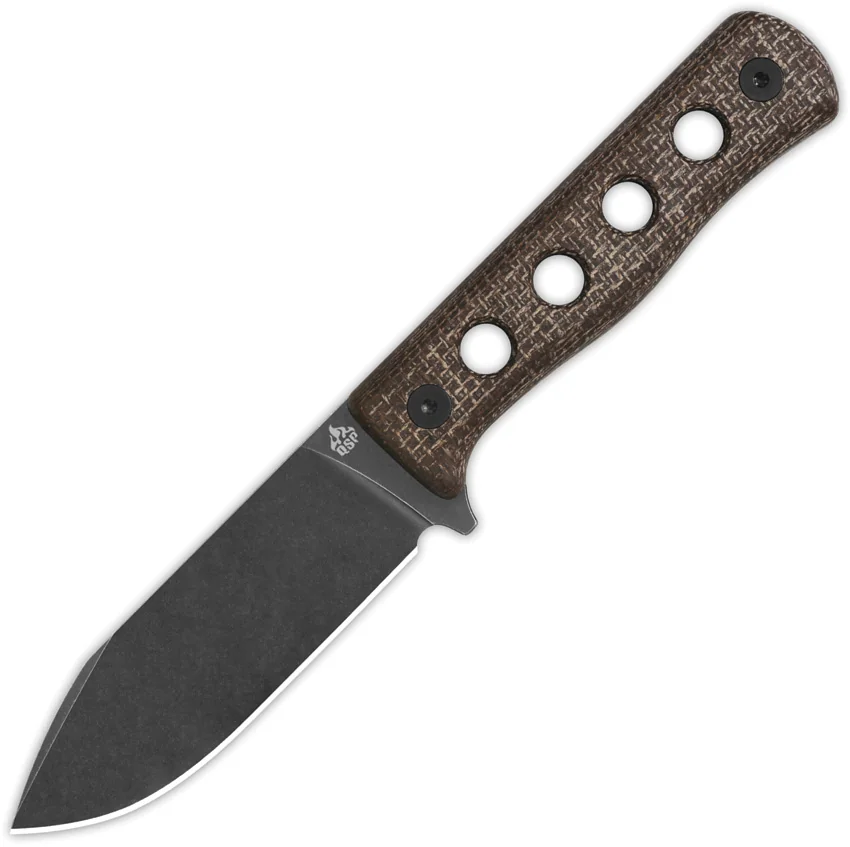 QSP Canary Fixed Blade Fixed Blade Knife Brown Micarta (4.25" Black SW)