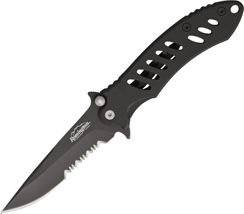 Remington FAST Large Frame Lock Knife Black (3.75" Black Serr)