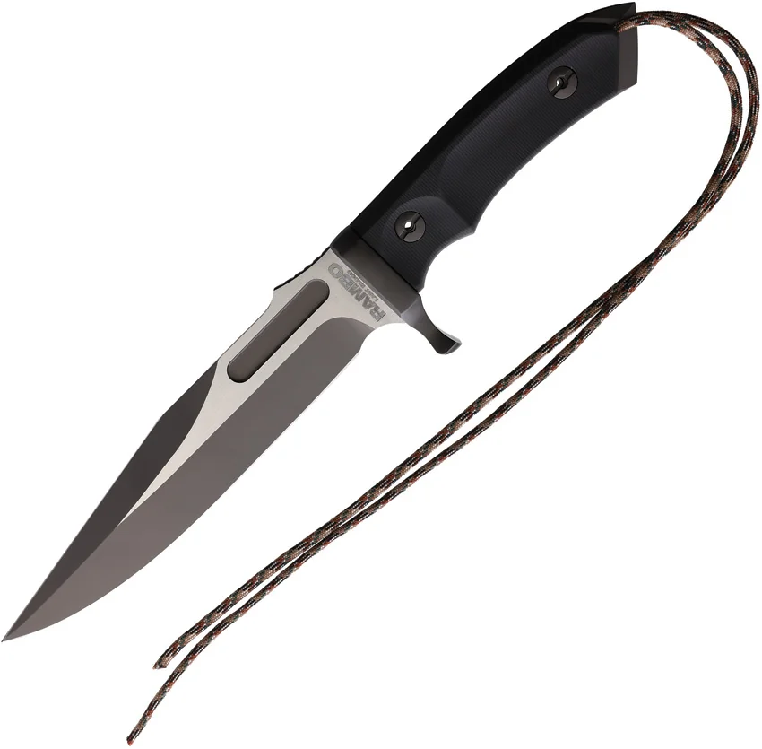 Rambo: Last Blood Bowie Knife Authentic Replica w/ Cord (8" Two-Tone)
