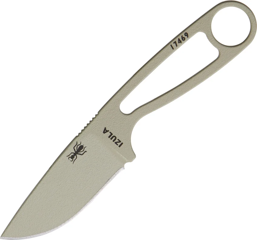 ESEE Knife Desert Tan Izula Concealed Carry Survival Neck Knife w/ Kit Extras