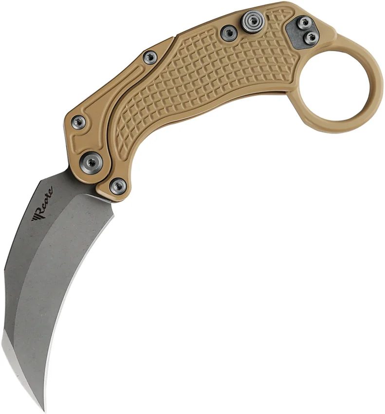 Reate Knives EXO-K Button Lock Tan SW