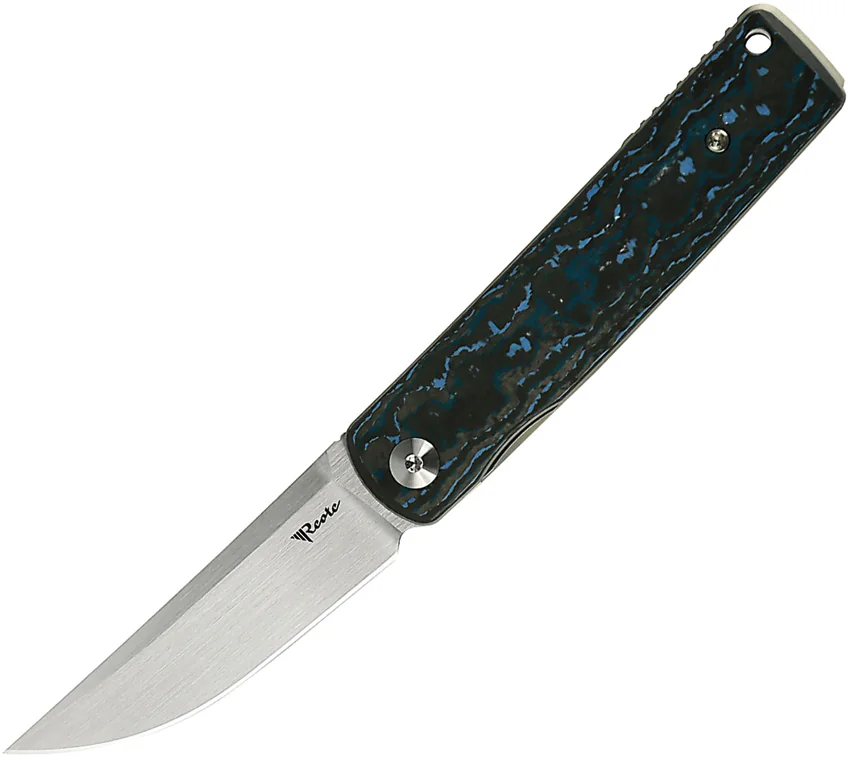 Reate Bushido Liner Lock Knife Titanium + Arctic Storm FatCarbon (2.8" Satin)
