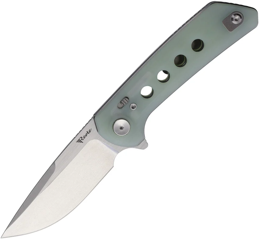 Reate PL-XF Pivot Lock Knife Jade G-10 (3.4" Stonewash Nitro-V)