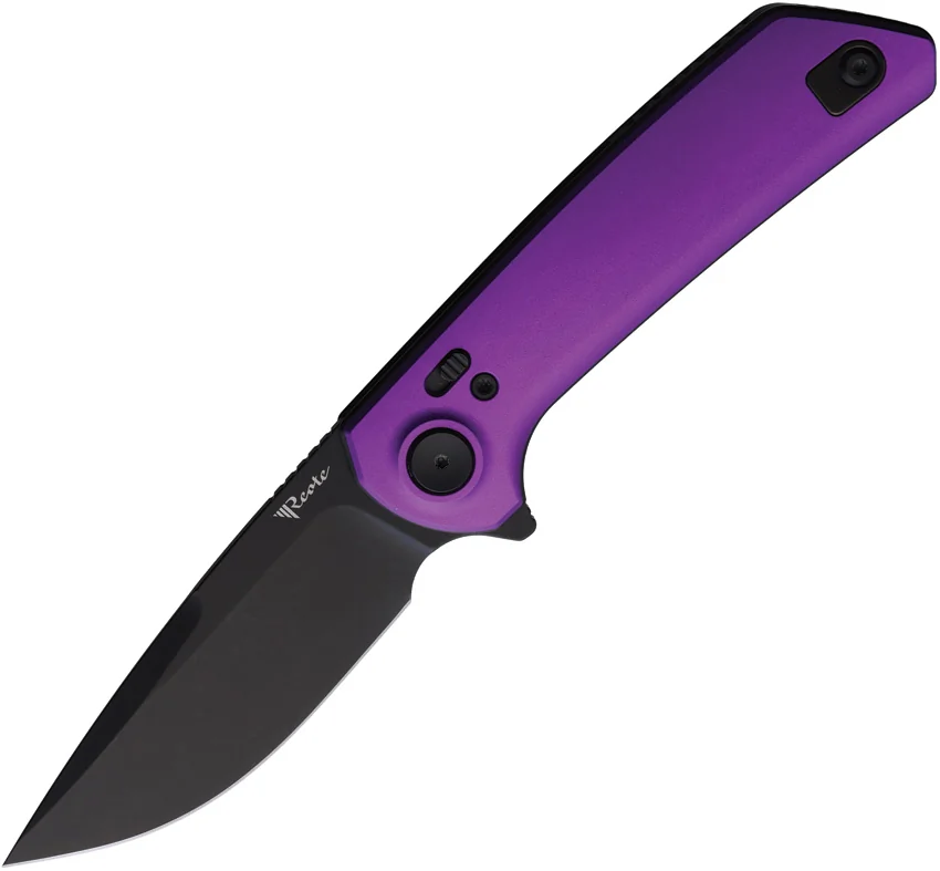Reate PL-XF Pivot Lock Knife Purple Aluminum (3.4" Black PVD)
