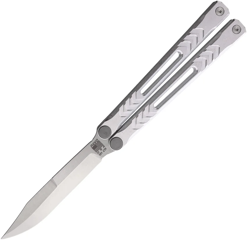 REVO Nexus Balisong Butterfly Knife Bead Blast Aluminum (4" Stonewash)