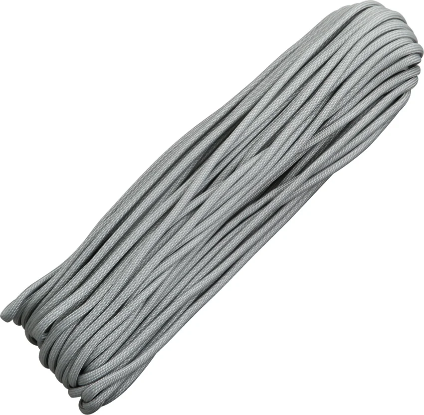 Gray 550 Paracord Nylon Braided 7-Strand Core (100') USA
