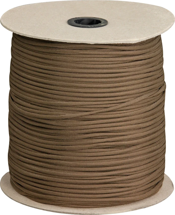 Marbles 550 Brown Paracord Nylon (1000') USA