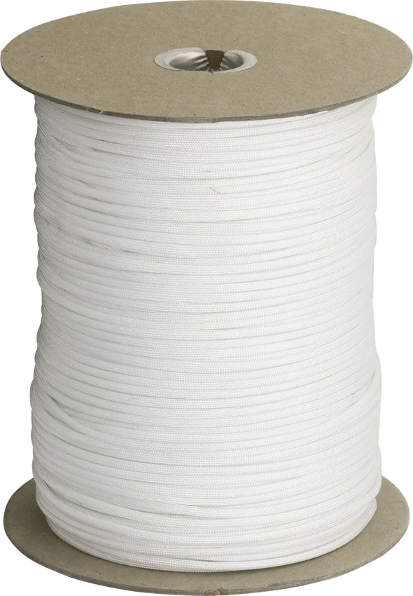 Marbles 550 White Paracord Nylon (1000') USA