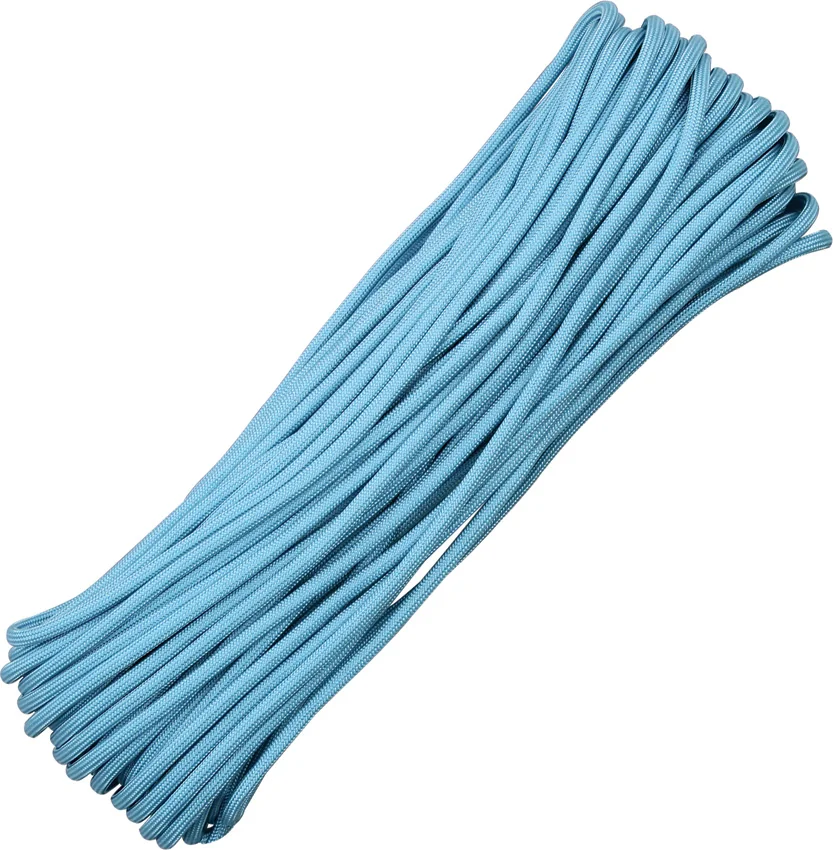Carolina Blue 550 Paracord Nylon Braided 7-Strand Core (100') USA