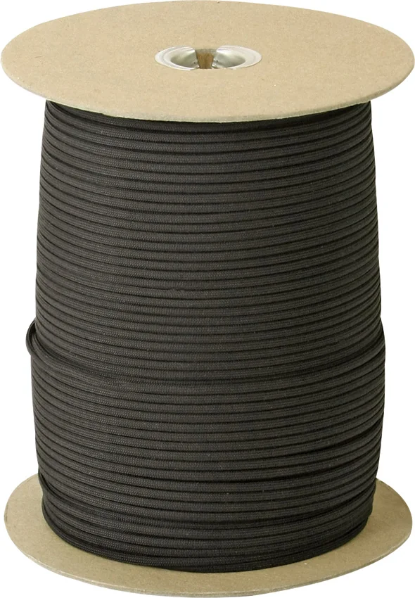 Marbles Knives Parachute Cord Black 1000 ft