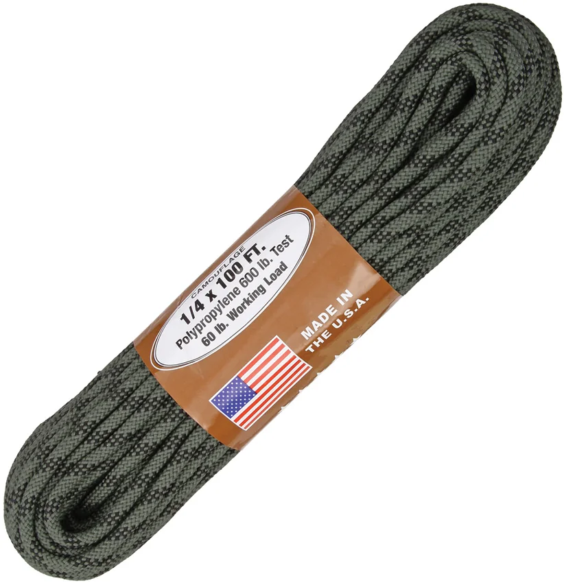 Atwood Rope Mfg. 1/4 x 100 Utility Cord - Camouflage - 600 Lb. Test