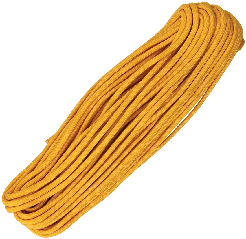 550 Lb. Paracord 100 Ft. 7 Strand Core (Air Force Gold) RG1118H