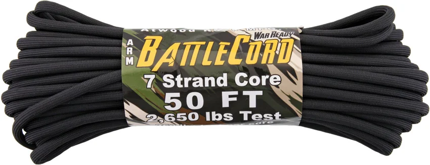 War Ready Battle Cord Black 7-Strand Core (50') USA