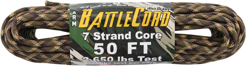 War Ready Battle Cord Ground War Camo 7-Strand Core (50') USA