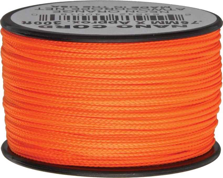 Neon Orange Atwood Nano Cord (300') USA