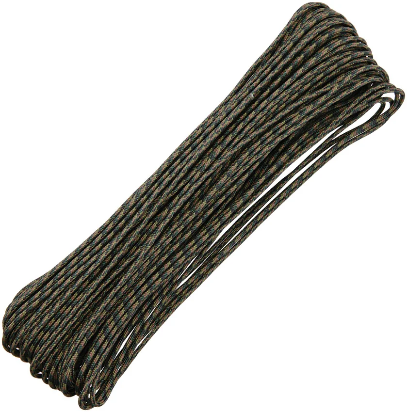 Tactical Nylon Braided 275 Woodland Camo Paracord (100')