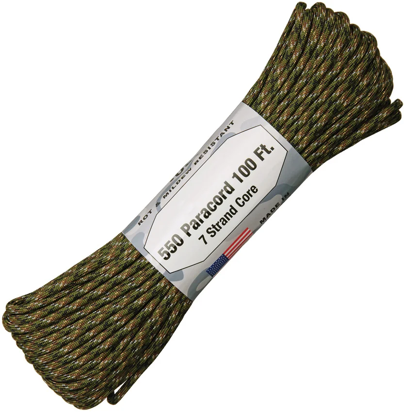 Woodland Nylon Braided 550 Cord Paracord (100')