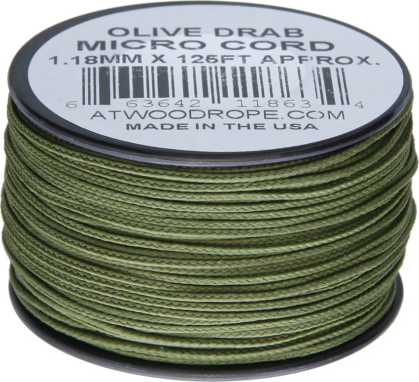 Atwood Rope MFG Micro Cord 125' Olive Drab