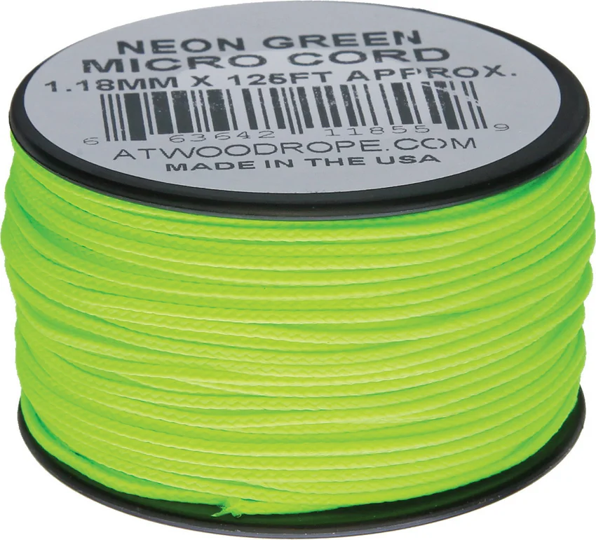 Atwood Rope MFG Micro Cord 125' Neon Green