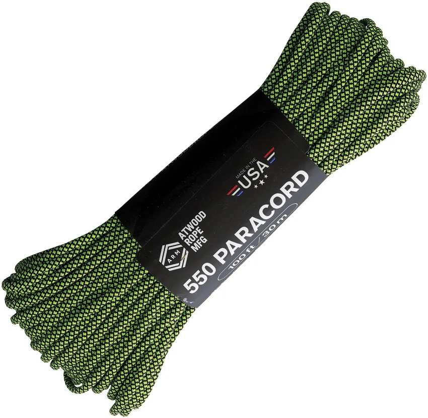 Atwood Rope MFG Parachute Cord Diamond Black