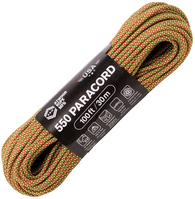 Atwood Rope MFG Parachute Cord Diamond Red